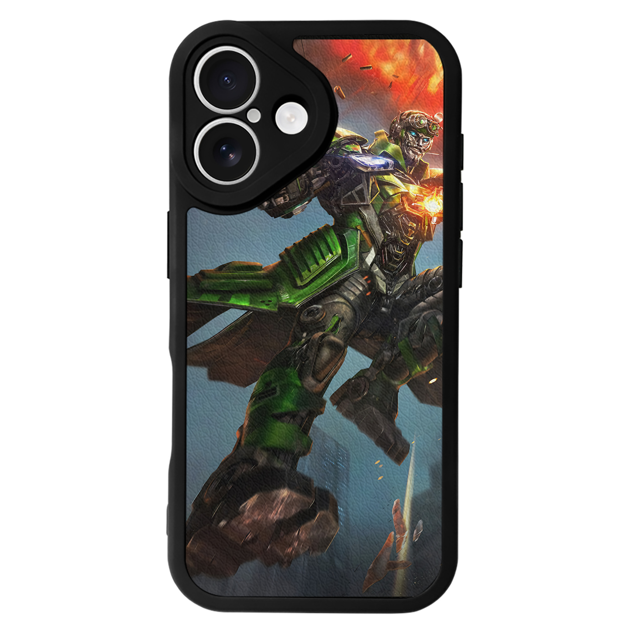 （画像用） Transformers トランスフォーマー 【iPhone 16シリーズ対応】シリコンスマホケース（レザー調） 材質：シリコン